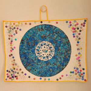 Mandala inspiré bleu infini