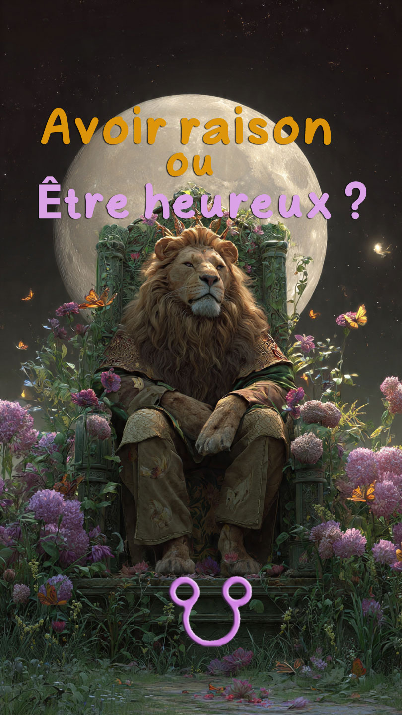 Un lion sur un trône