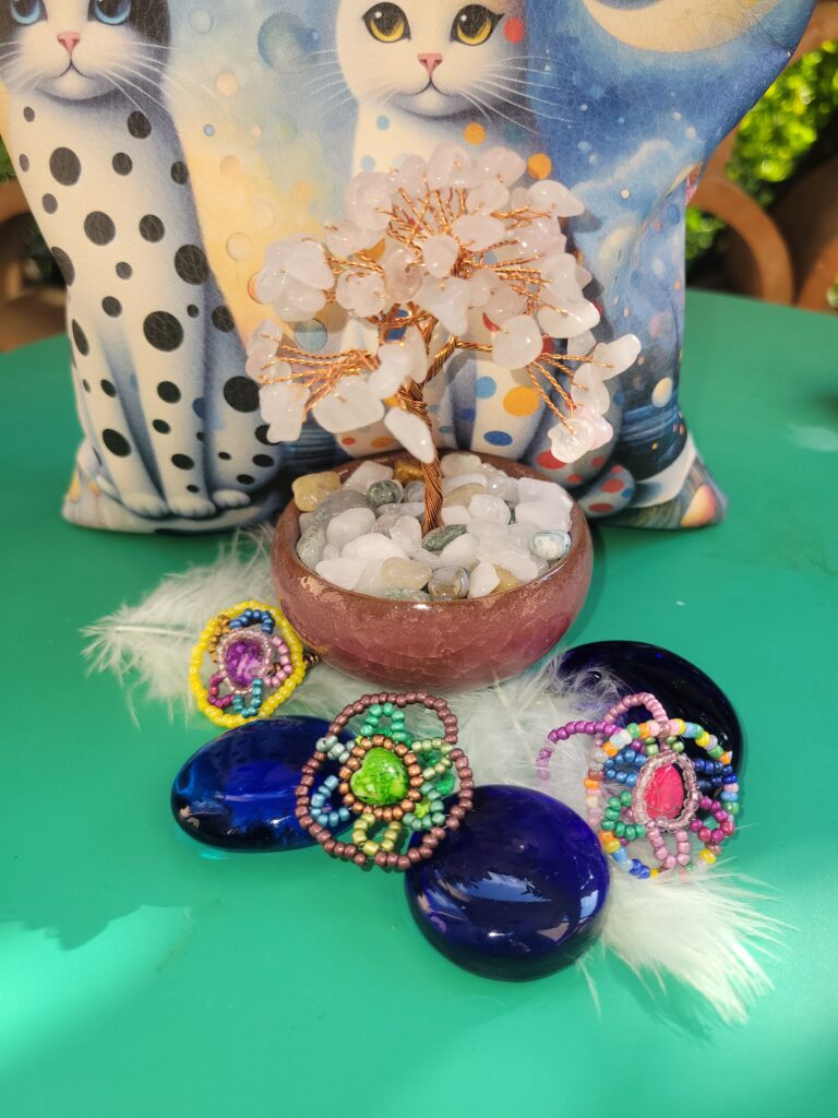 Bagues mandala acidulées