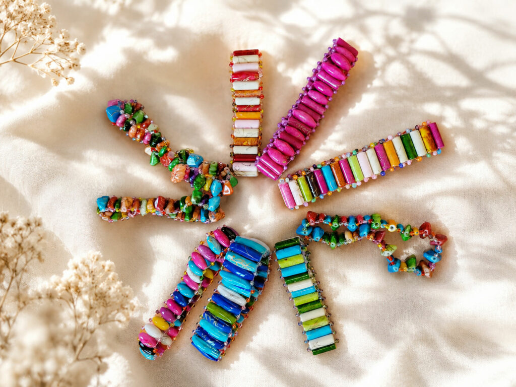 bracelet en perles acrylique