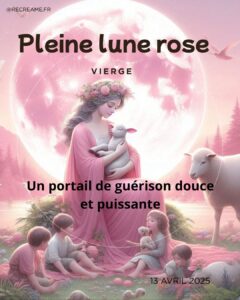 Pleine Lune Rose en Vierge