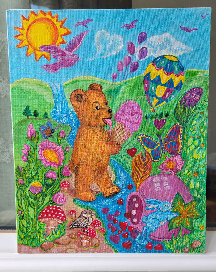 peinture ourson